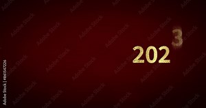 Happy New Year 2025. Creative New Year background footage with animated changing numbers up to the year 2025.