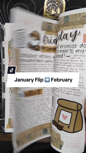 I filled up every day in my #HobonichiCousin for the month of January. 🥰 Starting off February strong with my #journalprompts ! How do you use your beginning of the month page?! #Hobonichi #PlannerSpread #journaling