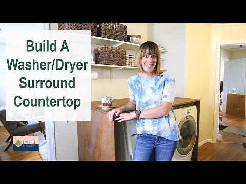 DIY Washer Dryer Surround in our Rental Kitchen