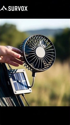 Solar-Powered Tent Fan (Clip-On Camping Fan)