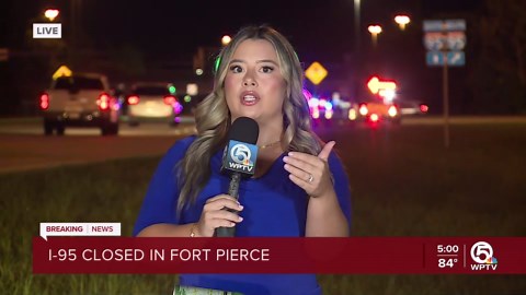 Lanes closed in both directions on I-95 in Fort Pierce