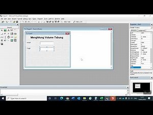 Menghitung Volume Tabung dengan Visual Basic