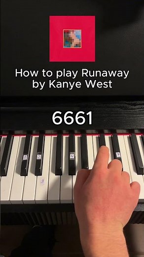 RUNAWAY easy piano tutorial! #piano #pianolessons #pianotutorial #kanyewest #runaway