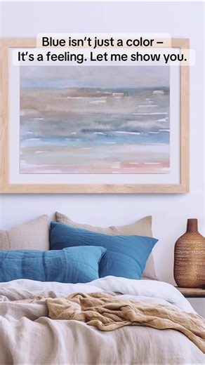 Blue isn’t just a color it’s a feeling! Let me show you some of my blue paintings! #painting #artist #wallartdecor #etsy #landscapeart