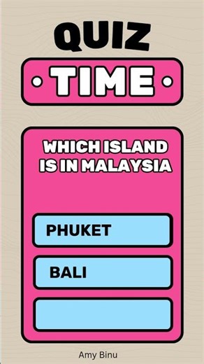 👉 “Which island is in Malaysia? | Can You Answer in 3 Seconds?” #quiz