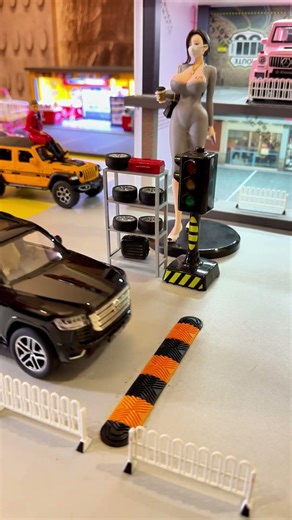 Speed Bump Challenge! 🚗💥 1:24 Model Car #automobile #bumping #car #diecast