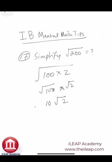 IB High School Math Tips #17