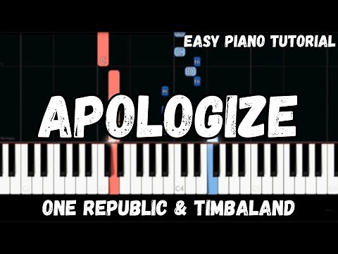 Timbaland ft. OneRepublic - Apologize (Easy Piano Tutorial)