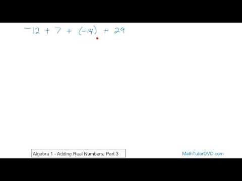 Algebra 1 Unit 2 Lesson 6 Adding Real Numbers, Part 3
