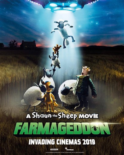A new poster has just landed for Shaun the Sheep Movie: Farmageddon! Get ready for the invasion in cinemas worldwide in 2019! | Shaun the Sheep