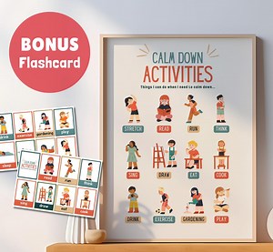 Calm Down Activities Poster: Kids Social Emotional Learning (digital Download) - Etsy Australia