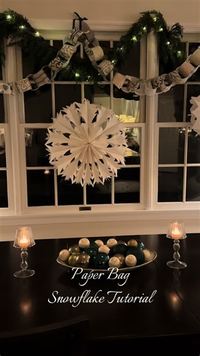 Easy Paper Bag Snowflake Craft Tutorial