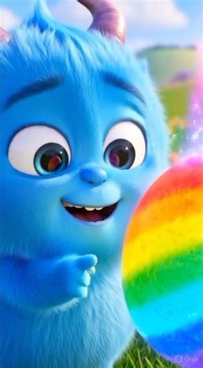 #kid Meet Momo! The Cutest Baby Monster Ever 👾🌈 | Kids Cartoon Animation