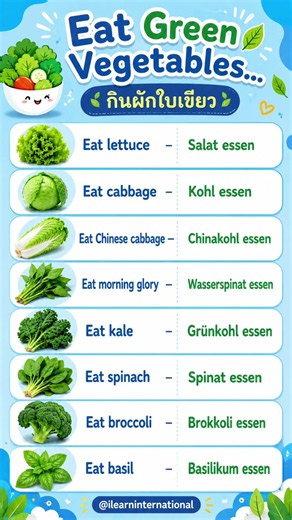 Eat Green Vegetables... [Grünes Gemüse essen] 🇬🇧🇩🇪