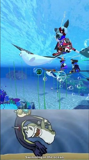 narwhals narwhals swimming in the ocean starting a commotion #sharkgo