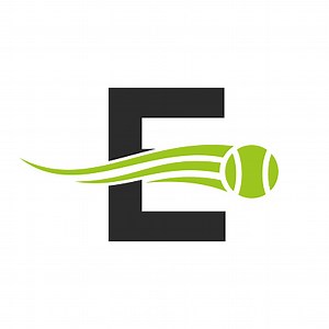Letter E Tennis Club Logo Design Vorlage. Tennis Sport Academy,...