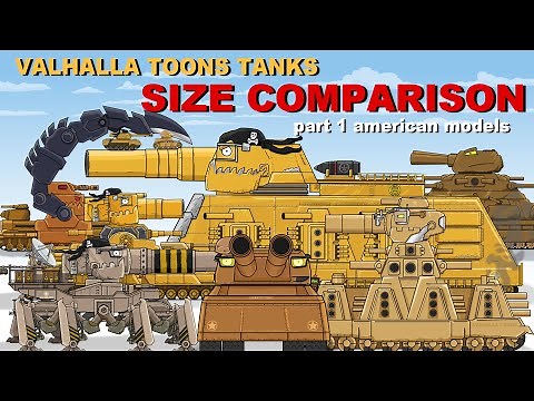 "Size Comparison of Valhalla Toons Tanks" Cartoons about tanks