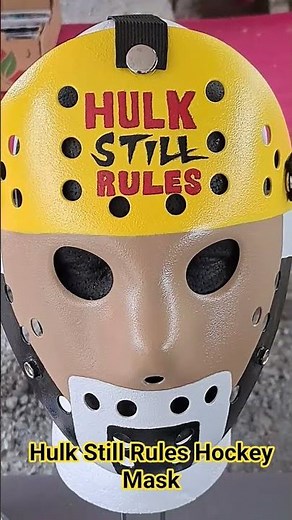 Hulk Hogan Still Rules Hand Painted Hockey Mask #wwe #art #hulkhogan #legend