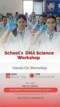 Mega DNA Science Workshop, Radiant International School Surat today’s 13 December 2025