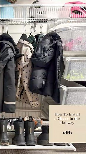 How to install an Elfa closet in the hallway #closetgoals #hallway #diystorage