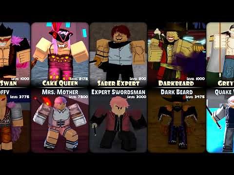 Blox Fruits VS King Legacy All Bosses