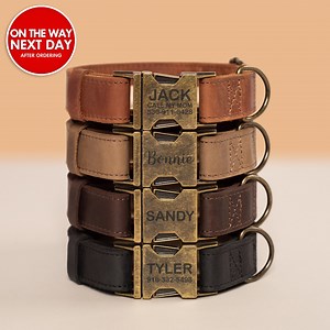 Rustic Dog Collar, Leather Dog Collar, Luxury Dog Collar, Pet Collar, Personalise Dog Collar, Dog Collar, Custom Dog Collar, Rustic Buckle - Etsy