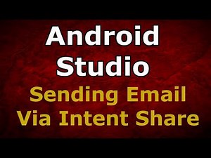 Android Studio | Sending Email Via Intent Share | Android App Development