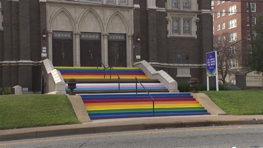Rainbow steps stay at historic Dallas church: Approval sparks joy!