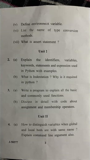 BCA- Programming using python 5 sem question ppr by gju
