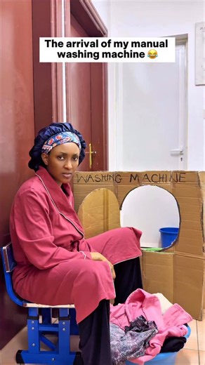 Becky and Smart on Instagram: "My manual washing machine finally arrives. 😂"