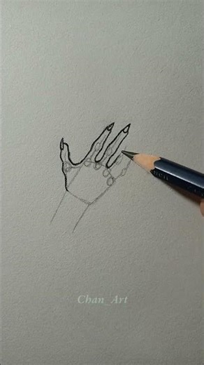Drawing easy demon hand #fyp #shorts #drawing #sketch