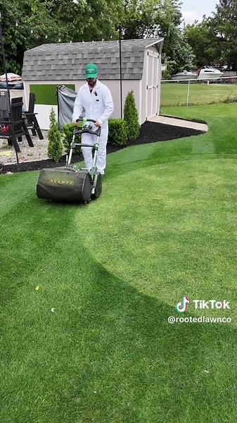 How can I make a backyard putting green? A little scalp and we made our shape. Now we need to keep lowering the height and work on leveling it. Like golf, grass and dad stuff? Follow along to see more! #backyardgolf #puttinggreen #golf #dadstuff