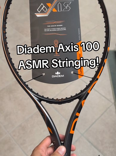ASMR Stringing Sounds with Diadem Axis 100 Racket
