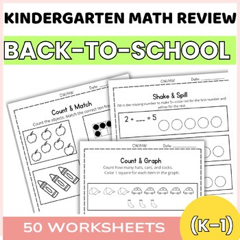 1st grade Back to School Math Worksheets