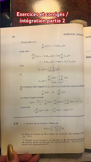 Exercices et corrigés / intégration/ exercices d’analyse