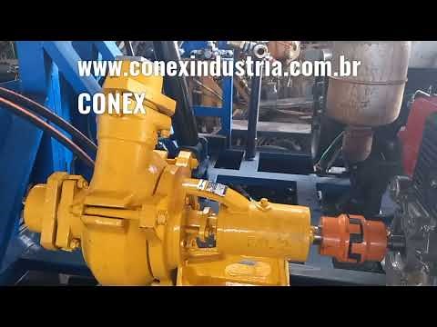 Bomba de lama movida a motor diesel ou hidráulico. Conjunto bomba draga.