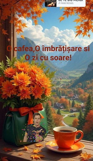 Bună dimineața prieteni!Viata începe in fiicare dimineața, CU o cafea,O îmbrățișare, o raza de soare!Săptămâna minunata tuturor!DOAMNE ajuta!🙏💕🌹🙏💕🌹🙏💕🌹 | Aurelia Mircu
