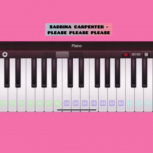 Learn Easy Piano with Sabrina Carpenter's Please Please Please Song | 2024 Piano App