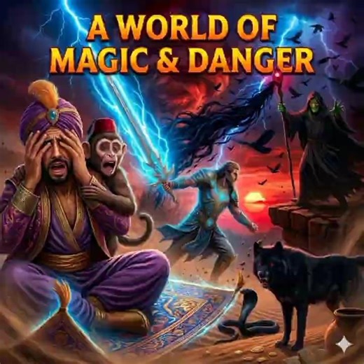 Epic Desert Showdown: Aladdin vs Dark Wizard!