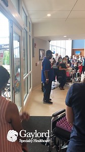 AMAZING: One of our patients, Jackie Williams, "graced" us with his beautiful singing voice before he left. His rendition of Amazing Grace left us all misty eyed and smiling. Best wishes, Jackie!! #COVIDsurvivor #AmazingGrace #GaylordStrong | Gaylord Specialty Healthcare
