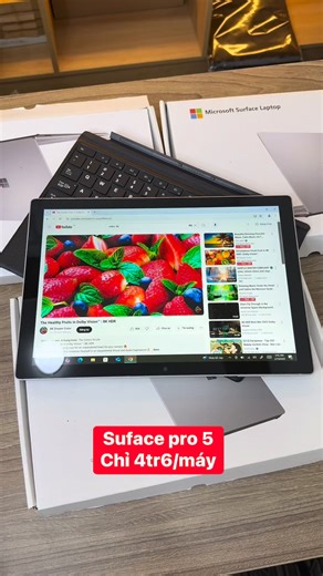 Chỉ 4tr6/máy. Suface pro 5 i5 Ram 8G Ssd 128G,(256G) Màn 2k cảm ứng #Suface | LapTop Nhật Việt