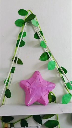 Simple but elegant 💗✨|DIY Aesthetic Hanging Star Decor 🌿✨