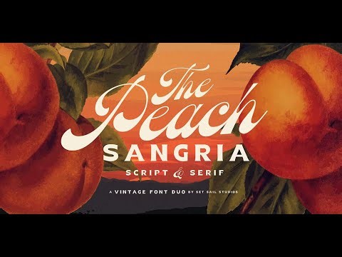Peach Sangria: Elegant Script and Chunky Serif Font Duo