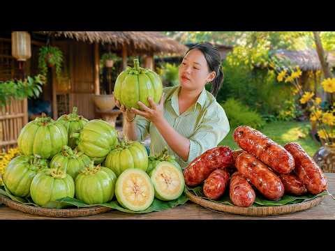 Detailed Homemade Sausage Making Process | Cooking and Harvesting Rare Wild Fruits | Simple Life