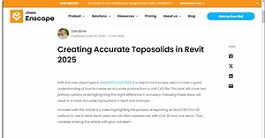 Creating Accurate Toposolids in Revit 2025 - My New Enscape Blog Post