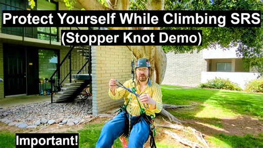 Stopper knot for arborists and tree climbers – safety tips for SRS/SRT