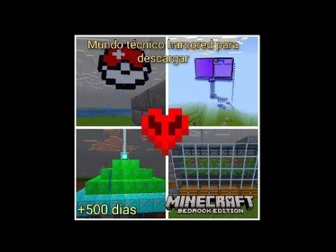 Mundo técnico harcored para descargar con más de 500 días jugar para minecraft bedrock 💪🏻