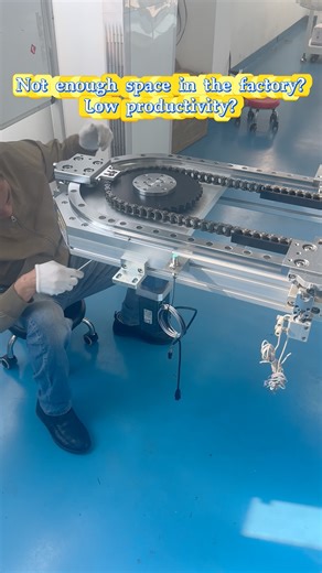 Ring rail conveying system, drive rail system, automation equipment, circular rail#machine #cncmill