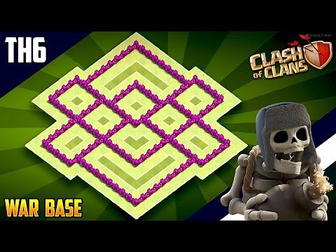 New EPIC TH6 WAR/TROPHY[defense] Base 2018!! COC Town Hall 6 War Base Design - Clash of Clans