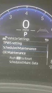 24 Highlander maintenance reset